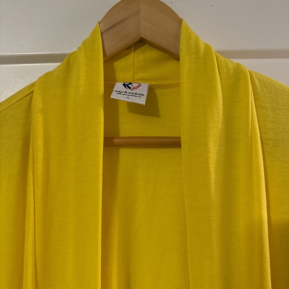 Bright Yellow Open Cardigan - Picture 3 of 4